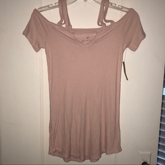 American eagle ribbed peek a boo shoulder tank - Picture 1 of 5